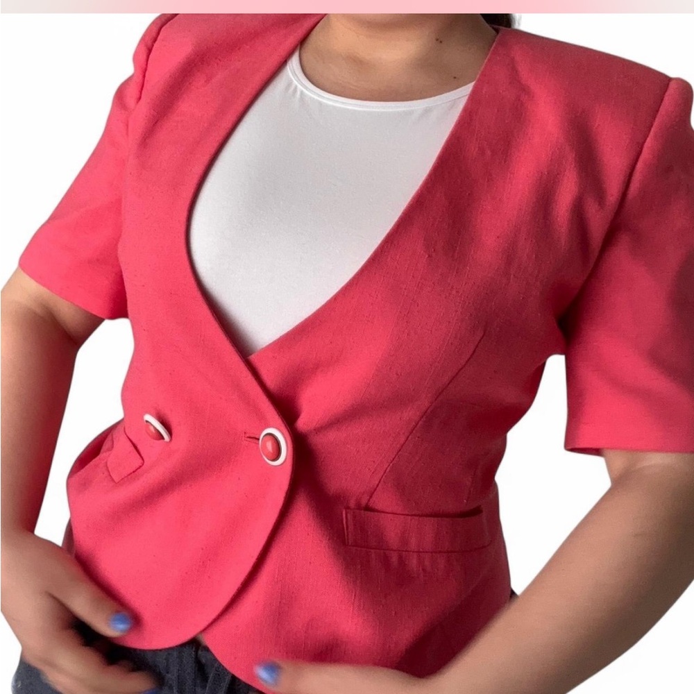 Elegant Coral vintage robinson’s Blazer for Women